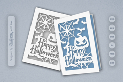 Halloween Greeting Card Papercut SVG Product Image 1