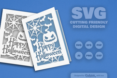 Bundle of 10 Halloween Greeting Card Papercut SVG Product Image 4