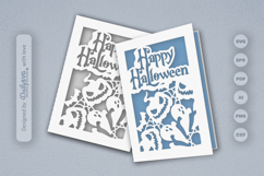 Halloween Greeting Card Papercut SVG Product Image 2