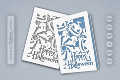 Halloween Greeting Card Papercut SVG Product Image 2