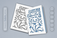 Halloween Greeting Card Papercut SVG Product Image 2