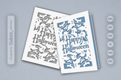 Halloween Greeting Card Papercut SVG Product Image 1
