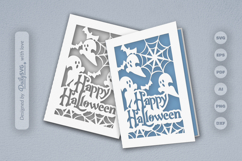 Halloween Greeting Card Papercut SVG Product Image 1