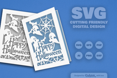 Bundle of 10 Halloween Greeting Card Papercut SVG Product Image 9