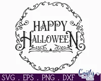 Farmhouse Halloween Round Sign, Happy Halloween Svg Cut File Product Image 2