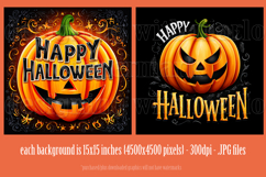 Happy Halloween Backgrounds, Jack o&#039; Lantern, Pumpkin Papers Product Image 2