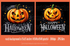 Happy Halloween Backgrounds, Jack o&#039; Lantern, Pumpkin Papers Product Image 3