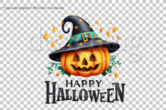 Halloween Graphic, Halloween Jack o Lantern PNG, Witch Hat Product Image 2