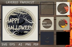 Happy Halloween layered paper cut