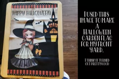 Happy Halloween Little Red Hair Witch Garden Flag Design Product Image 2