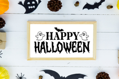 Happy Halloween Sign SVG, Farmhouse Halloween Sign Product Image 2