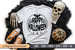 Happy Halloween SVG File | Halloween Round Sign SVG Product Image 4