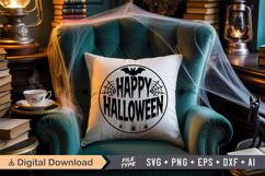 Happy Halloween SVG File | Halloween Round Sign SVG Product Image 6