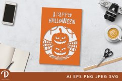 Happy Halloween Paper Cut SVG Cut File Product Image 1