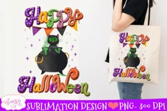Happy Halloween Sublimation PNG| Cute Halloween cat design Product Image 1