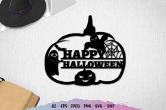 Happy Halloween Pumpkin Papercut Product Image 1