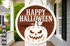 Happy Halloween Pumpkin Sign SVG Product Image 1