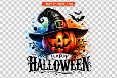happy halloween png, pumpkin witch hat, halloween pumpkin png, witch hat clipart, halloween clipart, spooky pumpkin, fall sublimation, halloween shirt png, pumpkin clipart, halloween design