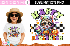Happy Halloween Raccoon PNG