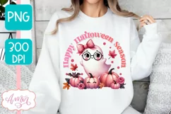 Pink Halloween sublimation PNG | Happy Halloween season PNG Product Image 1