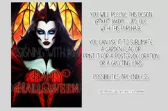 Halloween Garden Flag, Happy Halloween, Sexy Red Vampiress Product Image 2