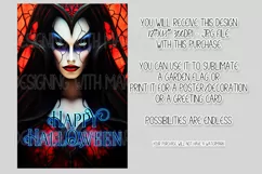 Halloween Garden Flag, Happy Halloween, Sexy Red Vampiress Product Image 2
