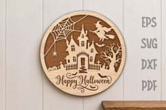 Happy Halloween Sign Svg,laser Cutting - Halloween Sign Svg Product Image 1