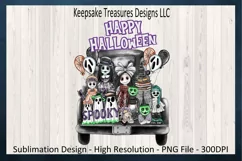 Happy Halloween Sooky Truck, Sublimation PNG Design Product Image 1