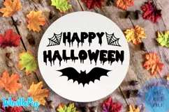 Halloween SVG Halloween Sign Svg Happy Halloween SVG Spooky Product Image 1