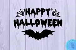 Halloween SVG Halloween Sign Svg Happy Halloween SVG Spooky Product Image 2
