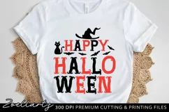 Happy Halloween SVG PNG EPS DXF Spooky Cat Witches Bats SVG Product Image 1