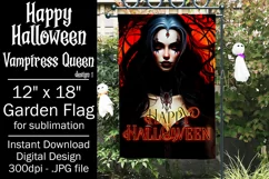 Halloween Garden Flag, Happy Halloween, Vampiress Queen Product Image 1