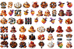 Sweet Halloween Clipart, Happy Halloween watercolor clipart Product Image 2