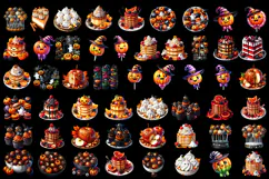 Sweet Halloween Clipart, Happy Halloween watercolor clipart Product Image 3