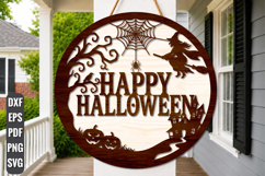 Happy Halloween Witch Sign SVG Product Image 1