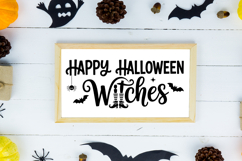 Happy Halloween Witches Sign SVG, Farmhouse Halloween Sign Product Image 2