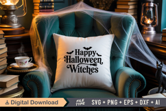 Happy Halloween Witches SVG File | Spooky Halloween SVG Product Image 3