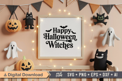 Happy Halloween Witches SVG File | Spooky Halloween SVG Product Image 5