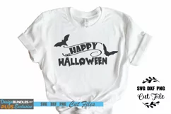 Happy Halloween SVG, Halloween Sign SVG, Door Hanger Design Product Image 4