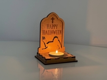 Halloween Tombstone Candle Holder - Zombie Lantern Cut File Product Image 6