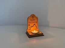 Halloween Tombstone Candle Holder - Zombie Lantern Cut File Product Image 11