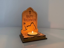 Halloween Tombstone Candle Holder - Zombie Lantern Cut File Product Image 2
