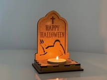 Halloween Tombstone Candle Holder - Zombie Lantern Cut File Product Image 4