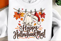 Happy HallowThanksMas Cute Ghost Halloween Thanksgiving Chri Product Image 2