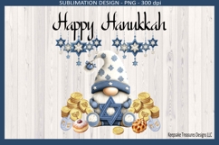 Happy Hanukkah Gnome Sublimation Png Design Product Image 1