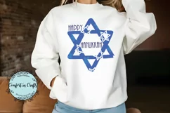 Happy Hanukkah Star of David SVG and Sublimation design Product Image 1