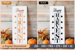 Happy Harvest SVG File | Fall Porch Sign | Fall Sign Product Image 1