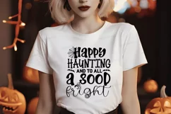 Happy Haunting And To All A Good SVG, Halloween SVG Design Product Image 1