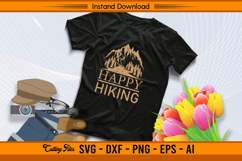 Happy Hiking SVG Mountain Trail Outdoor Design Product Image 2