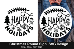 Christmas Round Sign SVG Bundle - Christmas Design Product Image 3